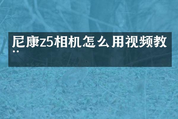 尼康z5相机怎么用视频教程