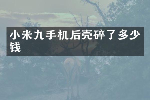 小米九手机后壳碎了多少钱