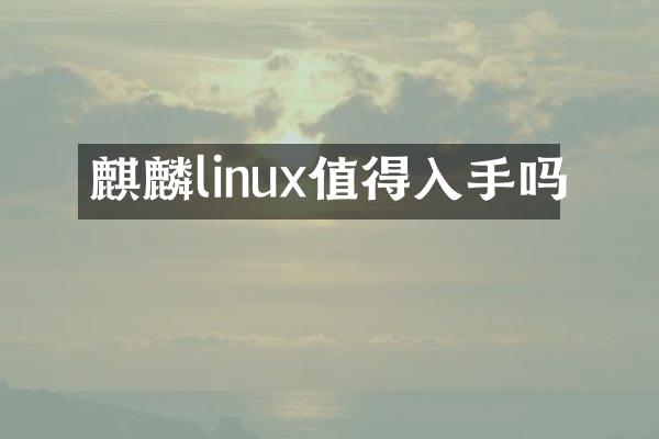 麒麟linux值得入手吗