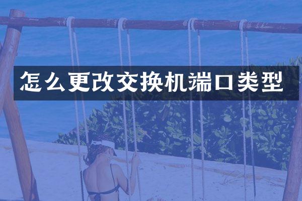 怎么更改交换机端口类型