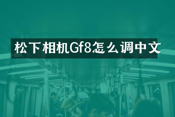 松下相机Gf8怎么调中文