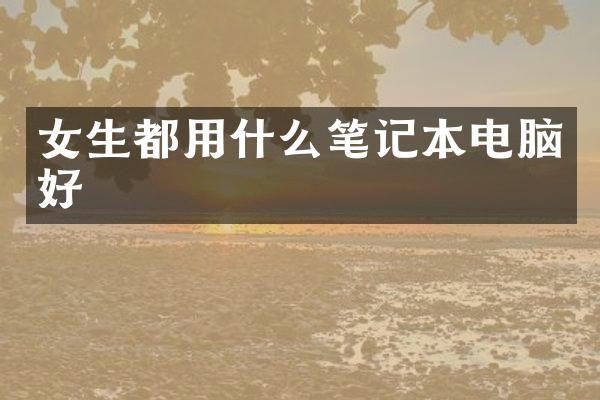女生都用什么笔记本电脑好