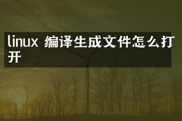 linux 编译生成文件怎么打开