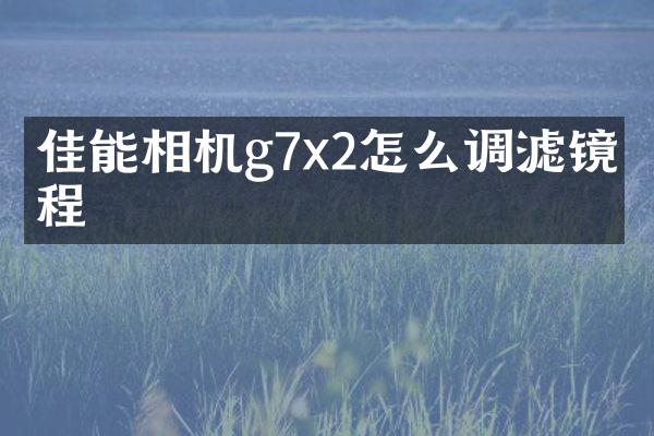 佳能相机g7x2怎么调滤镜教程