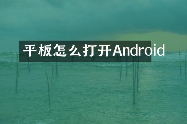 平板怎么打开Android