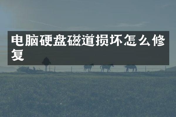电脑硬盘磁道损坏怎么修复