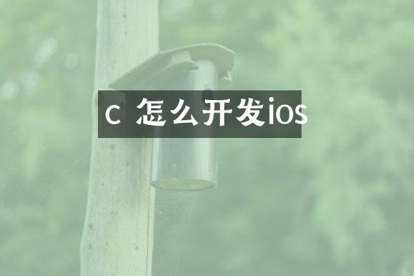 c 怎么开发ios