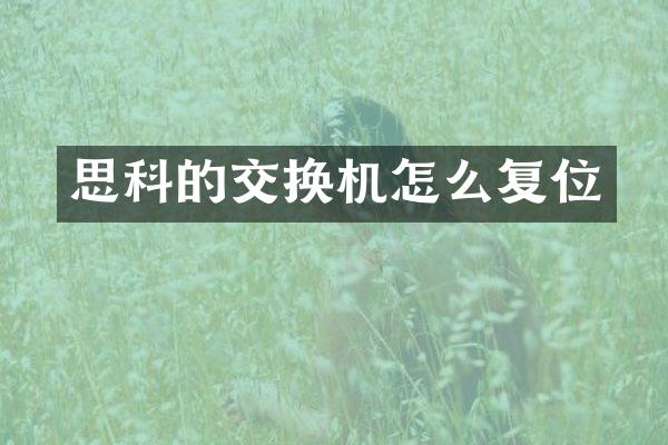 思科的交换机怎么复位