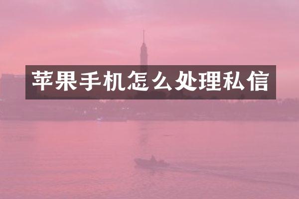 苹果手机怎么处理私信
