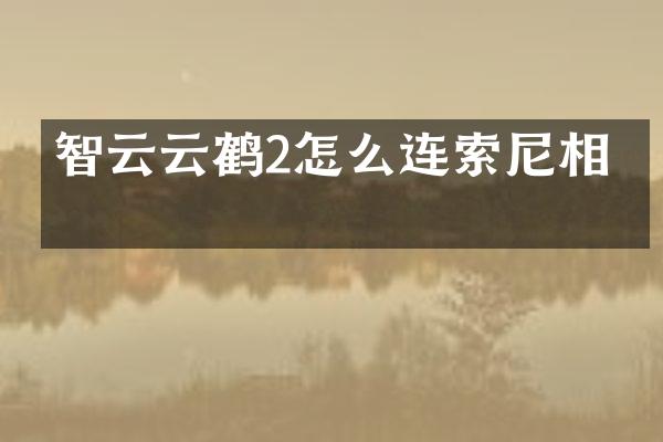 智云云鹤2怎么连索尼相机