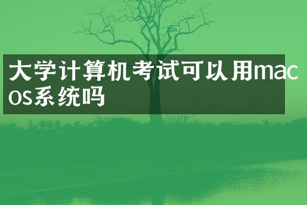 大学计算机考试可以用macos系统吗