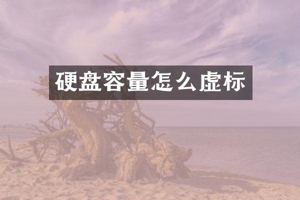 硬盘容量怎么虚标