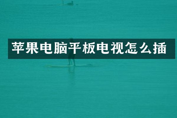 苹果电脑平板电视怎么插