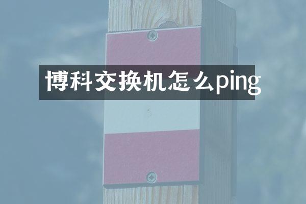 博科交换机怎么ping