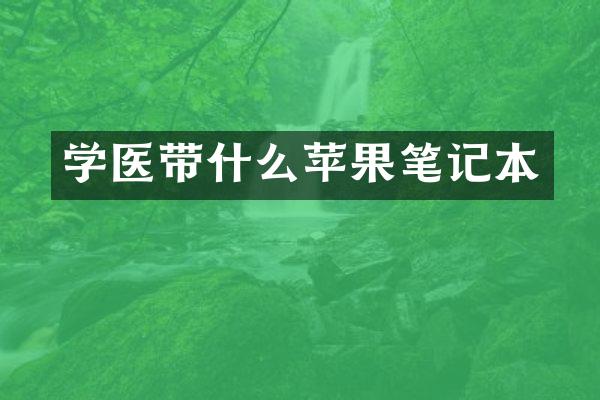 学医带什么苹果笔记本