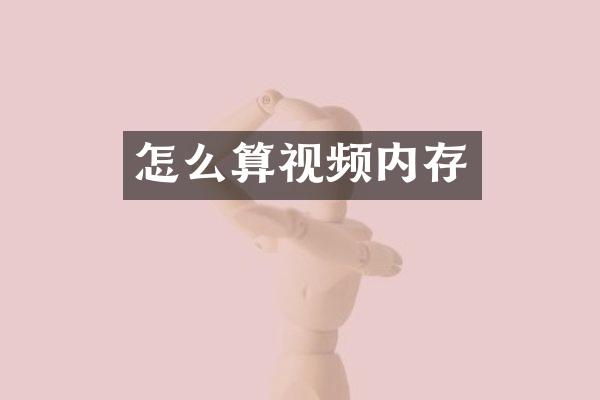 怎么算视频内存