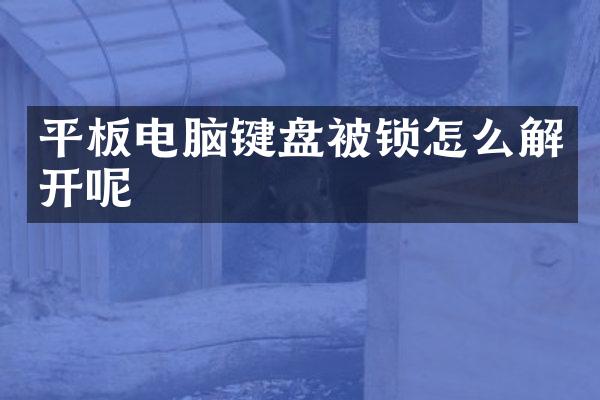 平板电脑键盘被锁怎么解开呢