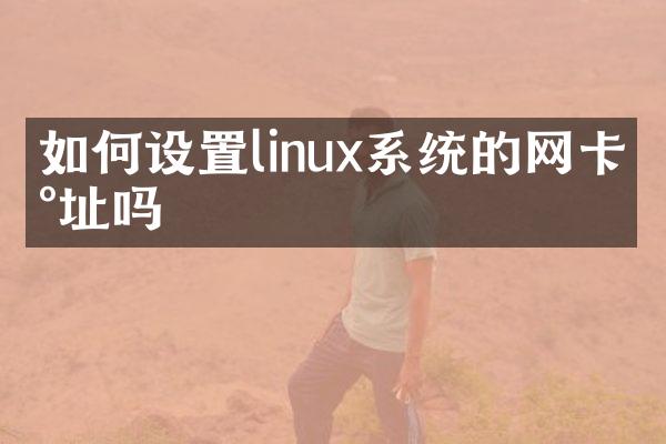 如何设置linux系统的网卡地址吗