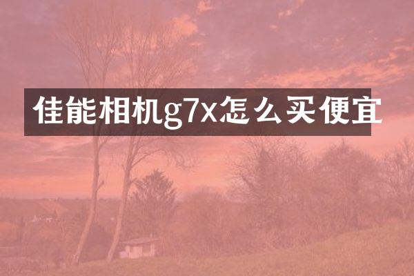 佳能相机g7x怎么买便宜