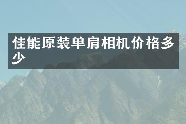 佳能原装单肩相机价格多少