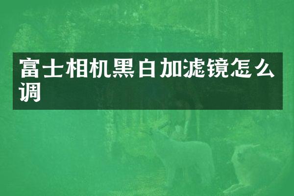 富士相机黑白加滤镜怎么调