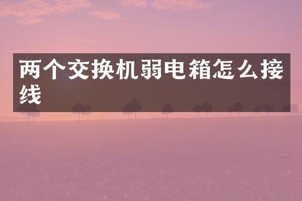 两个交换机弱电箱怎么接线