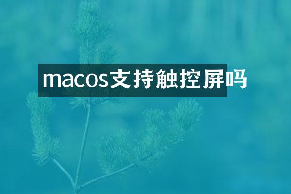 macos支持触控屏吗