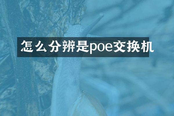 怎么分辨是poe交换机