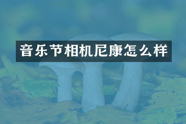 音乐节相机尼康怎么样