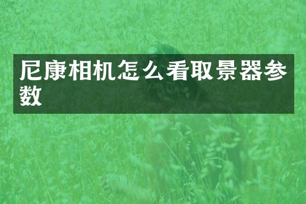 尼康相机怎么看取景器参数