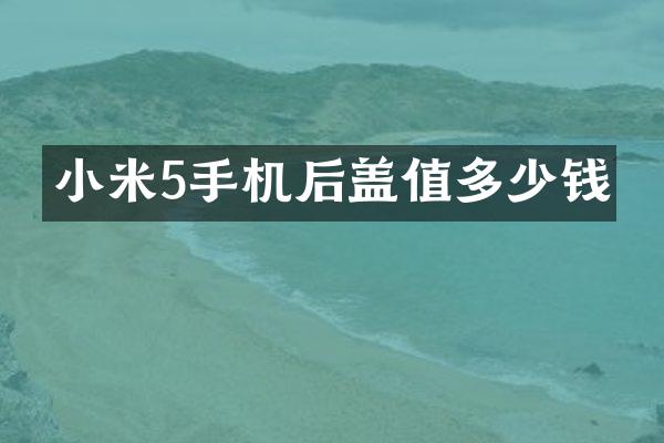 小米5手机后盖值多少钱