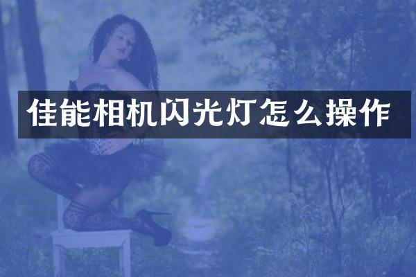 佳能相机闪光灯怎么操作