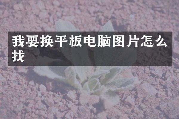 我要换平板电脑图片怎么找