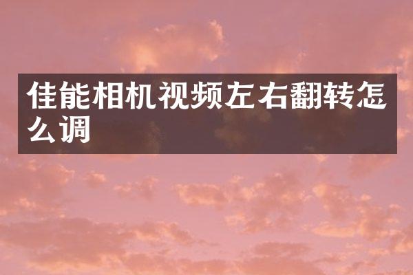 佳能相机视频左右翻转怎么调