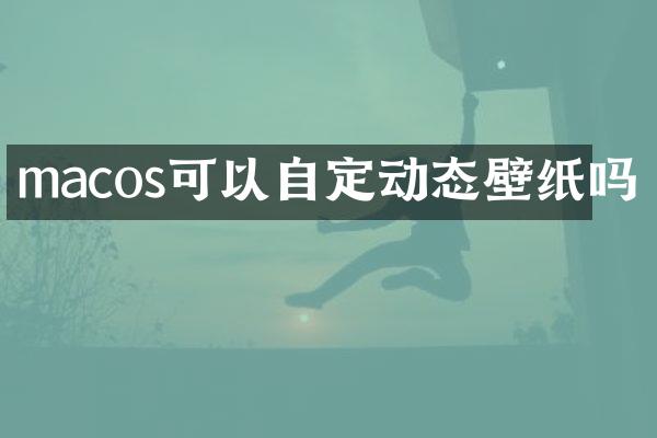 macos可以自定动态壁纸吗