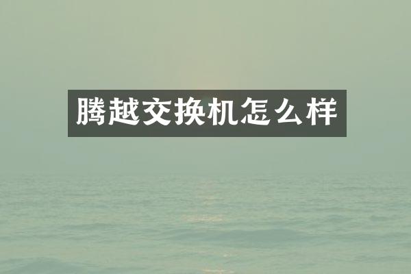 腾越交换机怎么样