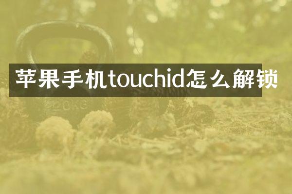 苹果手机touchid怎么解锁