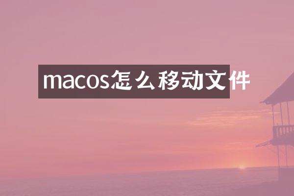 macos怎么移动文件