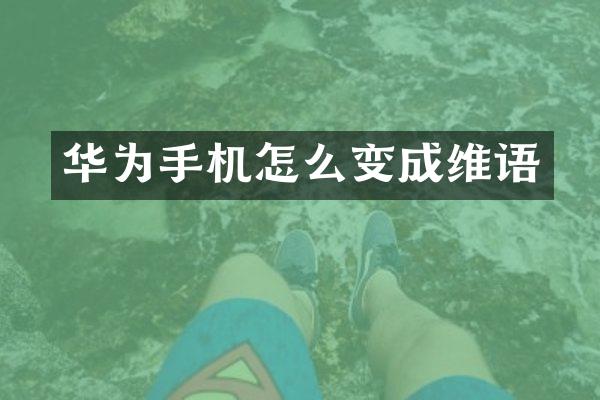 华为手机怎么变成维语