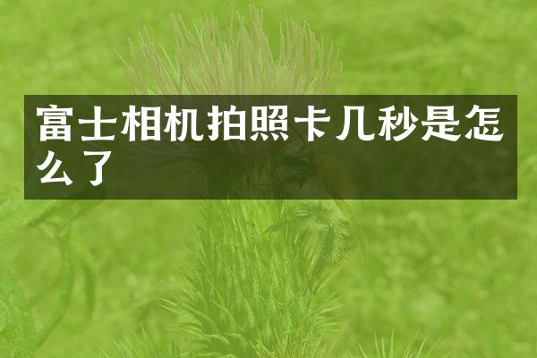富士相机拍照卡几秒是怎么了