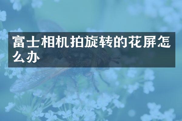 富士相机拍旋转的花屏怎么办