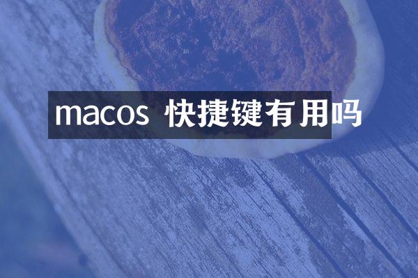 macos 快捷键有用吗