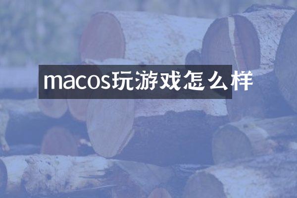 macos玩游戏怎么样