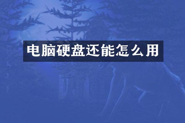 电脑硬盘还能怎么用