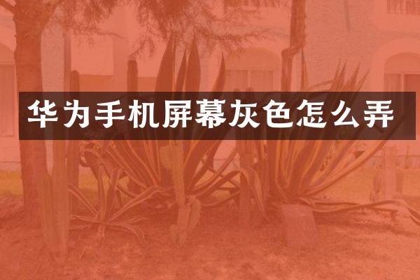 华为手机屏幕灰色怎么弄