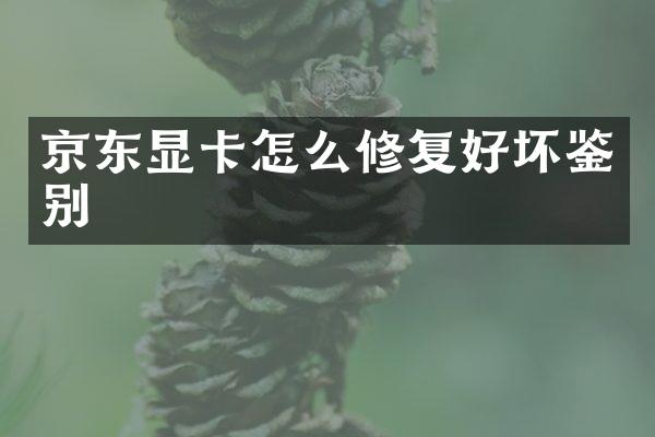 京东显卡怎么修复好坏鉴别