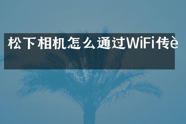 松下相机怎么通过WiFi传输