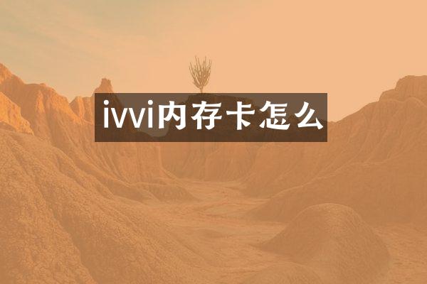ivvi内存卡怎么
