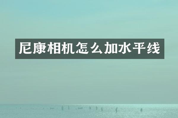 尼康相机怎么加水平线