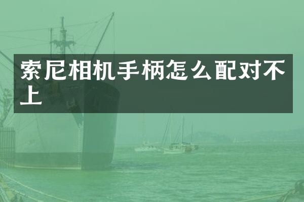 索尼相机手柄怎么配对不上